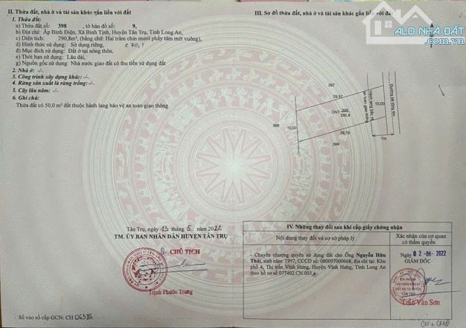 Bán đất MT nhựa Nguyễn Văn Mỹ DT 5x27 Gía 730tr Bình Tịnh Tân Trụ Long An - 5