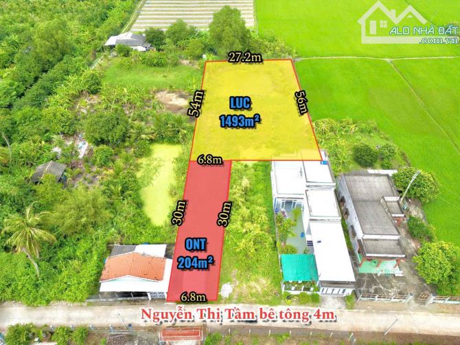 Bán đát MT nhựu Nguyễn Thị Tầm dt 1700m2 giá 1tỷ5 Bình Tịnh Tân Trụ Long An - 6