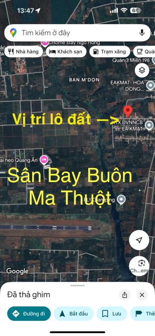 CẦN BÁN LÔ ĐẤT GẦN SÂN BAY HOÀ THẮNG GIÁ 570 tr - 1