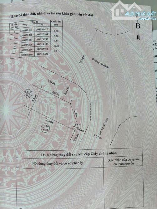 Bán lô góc TĐC Kiến Thiết, Sở Dầu, Hồng Bàng DT: 58m MT: 5.5m Giá: 78tr/m Ms Minh