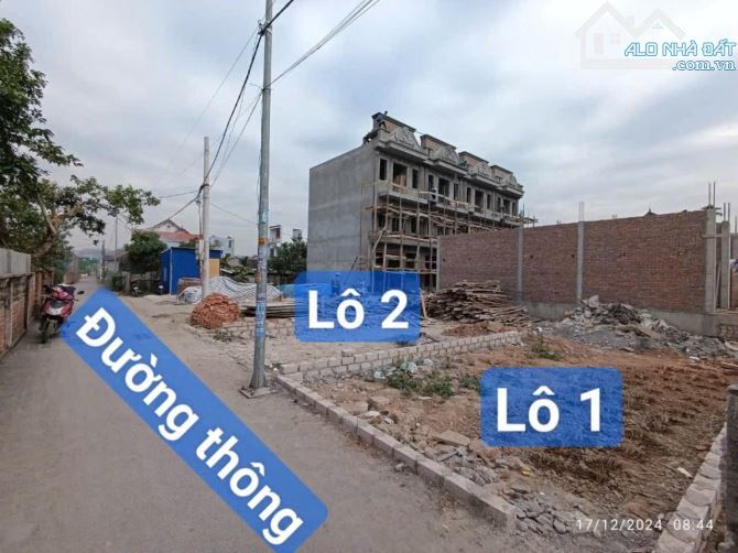 Chính chủ bán 2 lô đất đường thông cạnh Khau Da, Cửa Trại, đường Máng Nước, kcn Vsip