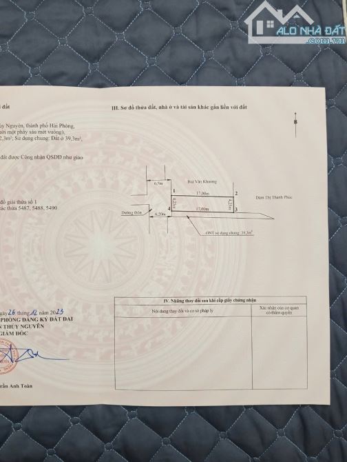 Hàng hiếm trục chính Sú 1, Lâm Động, Thuỷ Nguyên lô góc giá 2.2x tỷ vị trí kinh doanh. - 1