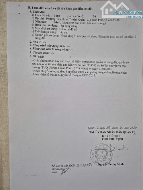 LÔ ĐẤT TRONG KHU DÂN CƯ AN SƯƠNG, ĐƯỜNG 20m THÔNG, NGAY CÔNG VIÊN TRUNG TÂM - 3