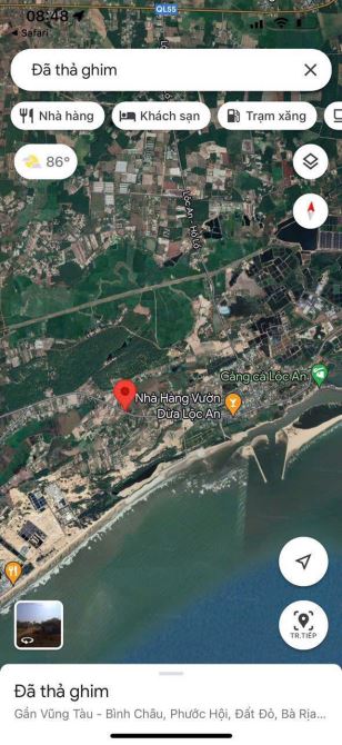 BÁN ĐẤT ĐƯỜNG VEN BIỂN VÕ VĂN KIỆT - PHƯỚC HỘI ,LONG ĐẤT , 12X60M CÓ 284M TC - 3