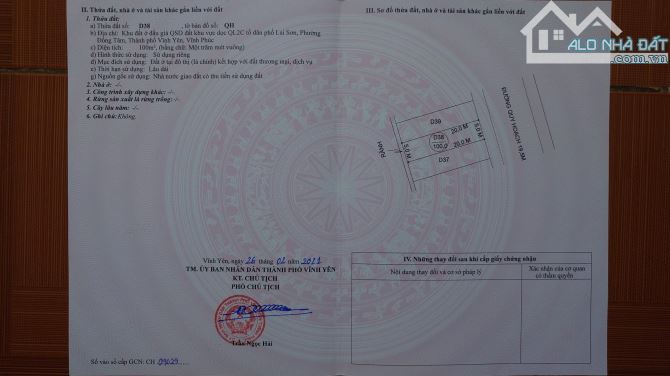 Bán đất  đấu giá lai Sơn băng 2 QL2C Đồng tâm- Vĩnh yên - 3