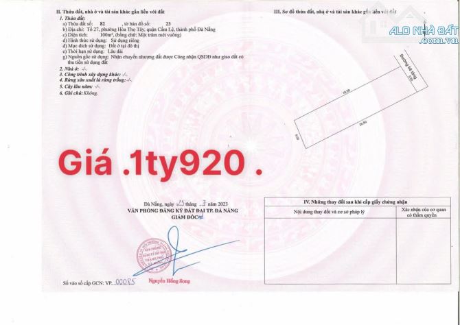 📌📌📌Làm việc trực tiếp!!! Bán đất kiệt o to 1014 Tôn Đản giá rẻ 🍀 - 3