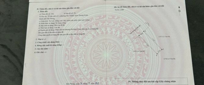 Cần bán 2 lô đất giáp nhau tại Hải Thành 3, Dương Kinh, Hải Phòng  - Diện tích : 76,5m2 - 5