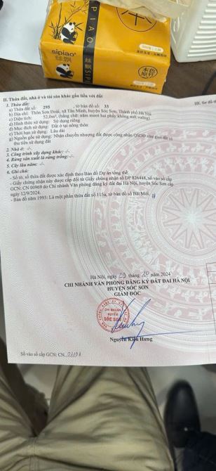 52m, Thôn Sơn Đoài, Tân Minh, Sóc sơn, Hà nội - 1