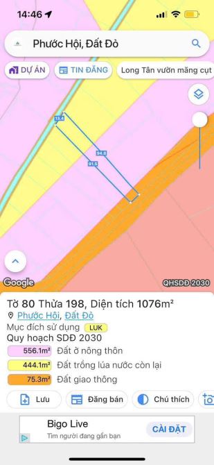 Cách biển chỉ 2km có 1076m2 quy hoạch đất ở giá 3tỷ200 - 3