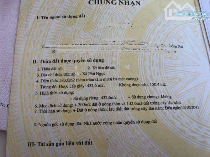 BÁN NHÀ MẶT TIỀN QUỐC LỘ 20 KINH DOANH 14MX53M(810M2) CÓ SẴN 450M2 THỔ CƯ SIÊU RẺ CHỈ 5TỶ5 - 3