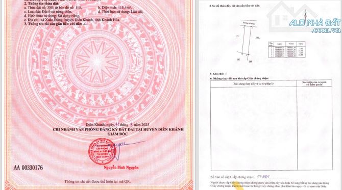 Bán đất Diên Đồng giá rẻ  full thổ cư đường thông sát bên trục đường nhựa liên xã - 4