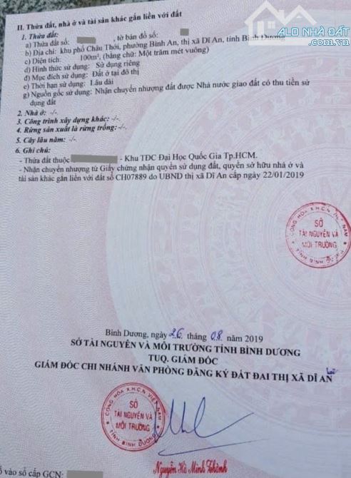 Đất 100m D6 trục chính kinh doanh kdc Châu Thới Tp. Dĩ An - 6
