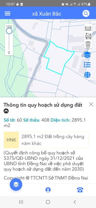 Bán đất xã Xuân Bắc, huyện Xuân Lộc