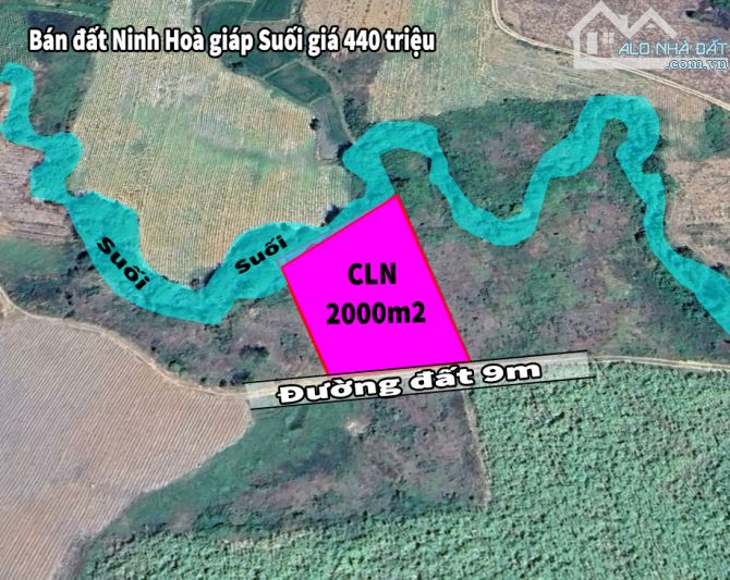 Bán đất giáp suối ninh Thượng, Ninh Hoà 1000m2 giá chỉ 220 triệu