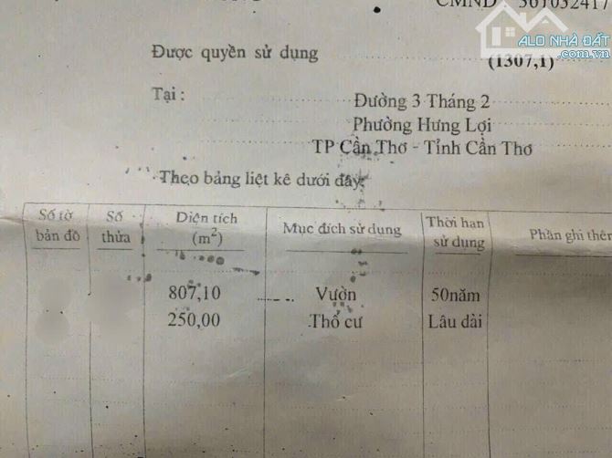 BÁN ĐẤT LỚN MẶT TIỀN ĐƯỜNG 3/2 - CÁCH NGÃ 4 ĐƯỜNG TRẦN HOÀNG NA 200M, TP CẦN THƠ - 1