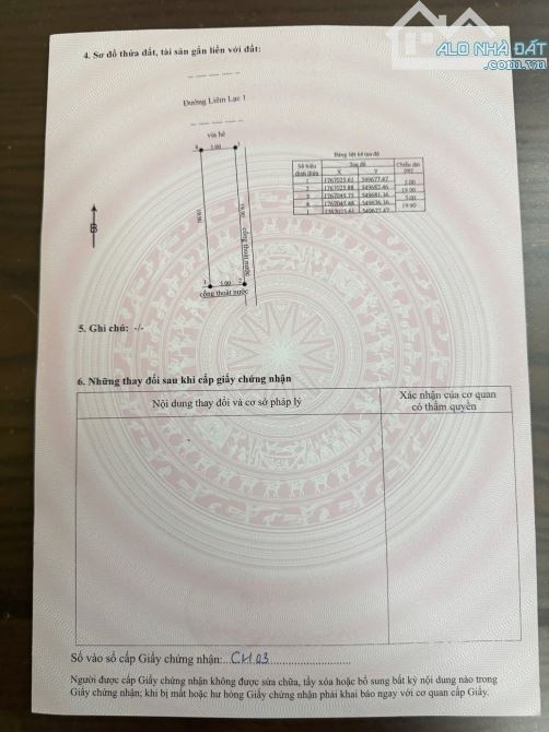 Bán lô đường 7m5 hoà đường liêm lạc 1 kẹp cống - 1