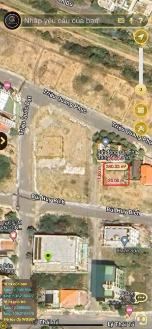 Bán lô đất Biệt Thự Khu Đông Mương Hòn Xện - P. Vĩnh Hòa - TP. Nha Trang, 340M2 - 2