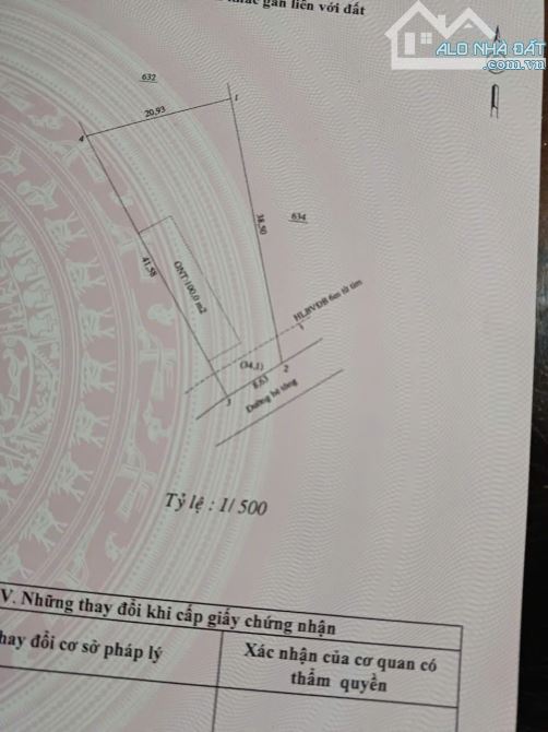 Bán lô đất 8.6m nở hậu 580m2 mặt tiền bê tông ngay Tân Phước