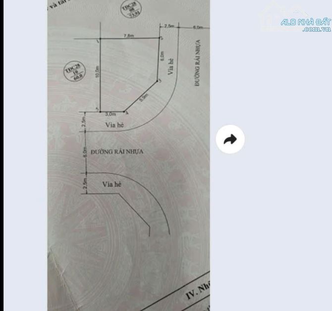 Bán Đất ,Cầu Bính, Sở Dầu, Hồng Bàng  5,2 tỷ. Diện Tích 66 m2.