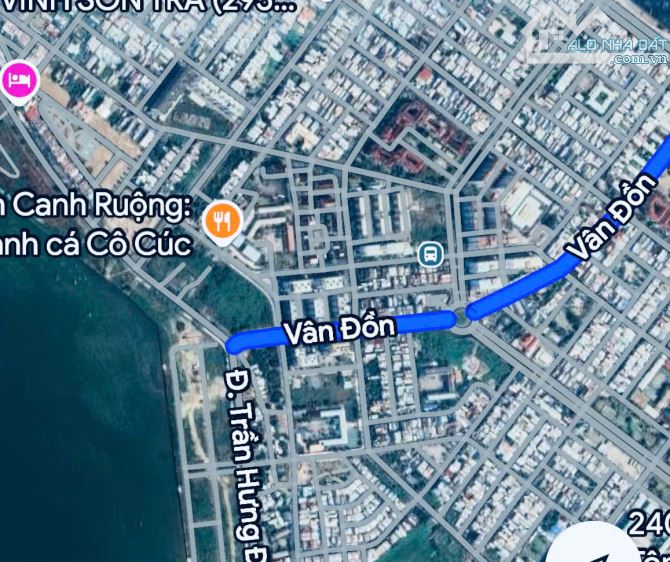 Bán lô góc 2MT đường Vân Đồn 409m2. Vị trí đẹp, trục thông ra Sông Hàn, tuyến KD sâm uất