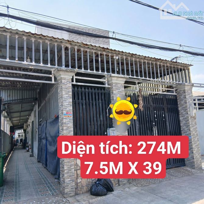 BÁN NHÀ THỚ TAM THÔN HÓC MÔN - 274M (7.5M X 39M) - HẺM 6M THÔNG - 7.18 TỶ.