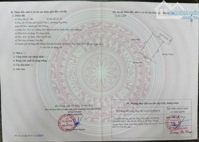 Bán đất Quyết Tiến - Hợp Đức - Đồ Sơn - Hải Phòng