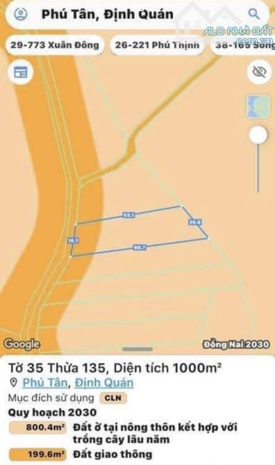 BÁN LÔ ĐẤT VƯỜN TRÁI CÂY 1000M2(16MX53M) ĐẤT NỞ HẬU 20M KHU DÂN CƯ CHỈ 820 TRIỆU - 1