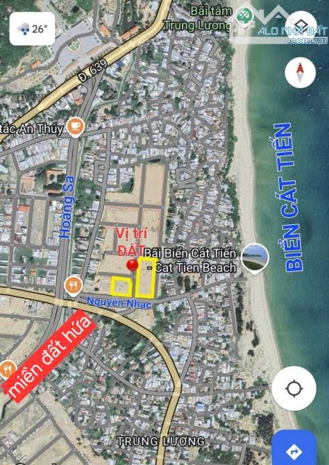 Bán 3 lô liền kề: tổng diện tích 375m2. Ngay gần biển trung lương, Cát Tiến. Giá cực tốt