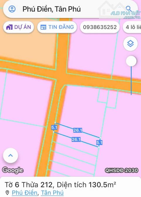 Chủ gửi Bán lô đất đường Phú Điền, xã Phú Điền, Tân Phú, Đồng Nai - 2