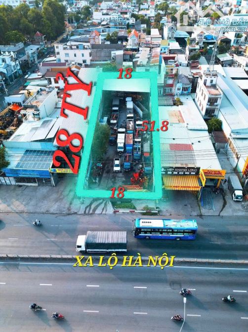 Mặt tiền Xa Lộ Hà Nội P. Tân Hiệp, Biên Hoà. Gần BV ĐN. 18x51m 920m. Giá 28 tỷ. - 2