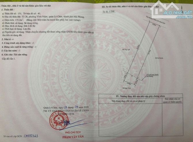 Đất mặt đường Thiên Lôi - rẻ nhất hiện tại - chỉ 65 triệu/m - 2