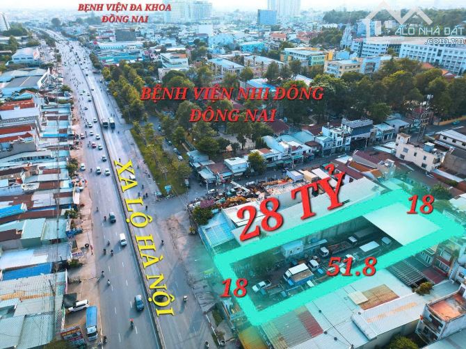 Mặt tiền Xa Lộ Hà Nội P. Tân Hiệp, Biên Hoà. Gần BV ĐN. 18x51m 920m. Giá 28 tỷ. - 3