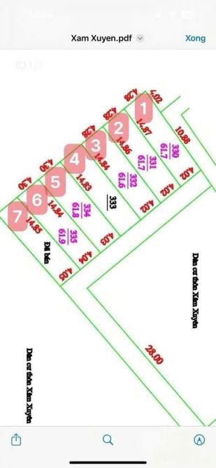 LÔ GÓC  CỰC ĐẸP TẠI XÂM XUYÊN, HỒNG VÂN 61,7 M2 - 3