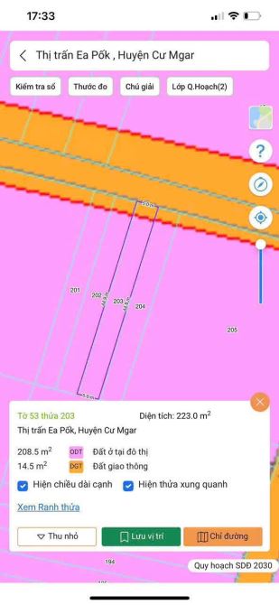 450#450#BÁN ĐẤT EA PÔK - GIÁ CHỈ 295 TRIỆU  	•	Diện tích: 5m x 38,85m 	•	Đường bê tông, qu - 3