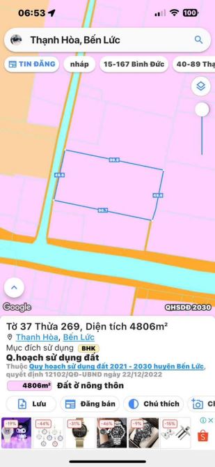 1000m2 vườn vew kênh được lên thổ 850 triệu thạnh hoà_ bến lức Long An - 5