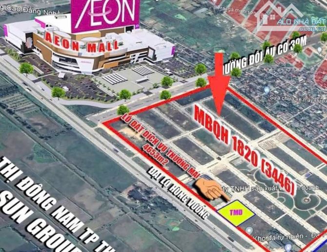 Lô ngoại giao MB1820 - Quảng Thành đối diện Aeon Thanh Hoá - Tiềm năng sinh lời cao