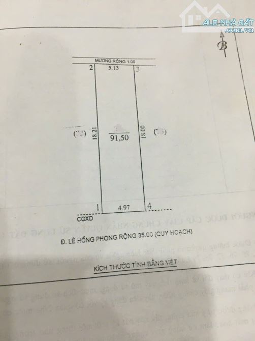 Bán 91m2 đất rất Đẹp mặt đường Lê Hồng Phong - Hưng Bình
