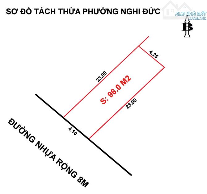 🚨BÁN LÔ ĐẤT ĐẸP PHƯỜNG NGHI ĐỨC – TP VINH 96m2 TN đường 8m 2tyxxx