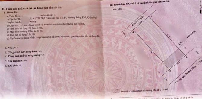 Bán đất lô 2D Lê Hồng Phong - DT 126m - MT 7m - Hướng Đông Nam