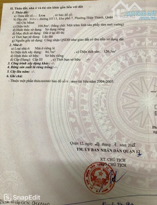 Bán gấp dãy trọ Hiệp Thành 13, P. Hiệp Thành, Quận 12