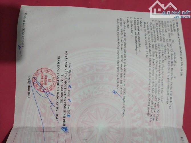 Bán đất Tú Thủy, Phước Hiệp, Tuy Phước. Giá thấp - 1