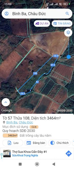 Cần bán 3.500m2 đất 2 mặt tiền, suối quanh năm tại xã Bình Ba, huyện Châu Đức, tỉnh BRVT - 1