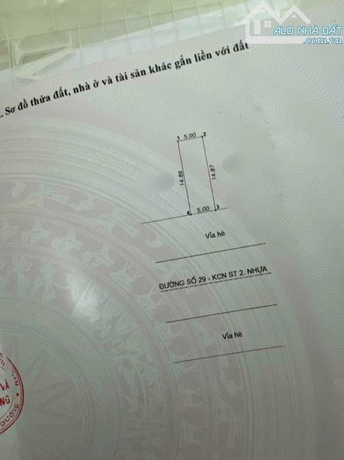 CẦN BÁN MẶT TIỀN ĐƯỜNG 29 TÂN ĐÔNG HIỆP DĨ AN BD - 3