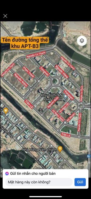 Mở bán lô đất mặt tiền đường Trần Lê khu B3 an phú thịnh dt sổ đỏ 205m n10m giá 40tr/m