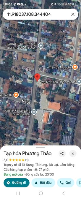 Cần bán lô đất mặt tiền ngay UBBD xã Tà Nung, tp Đà Lạt. 1142,97m² - 10ty5