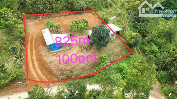 Bán đất nghỉ dưỡng 825m có 100tc view cao thoáng nhìn toàn cảnh bản làng