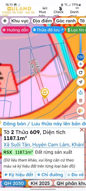 Bán đất mặt tiền tỉnh lộ 3 cam lâm khánh hòa - 1