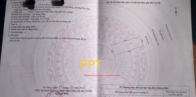 Bán nhanh lô 108m2 khu FPT giá 4ty05 Ngũ Hành Sơn- ĐN - 1