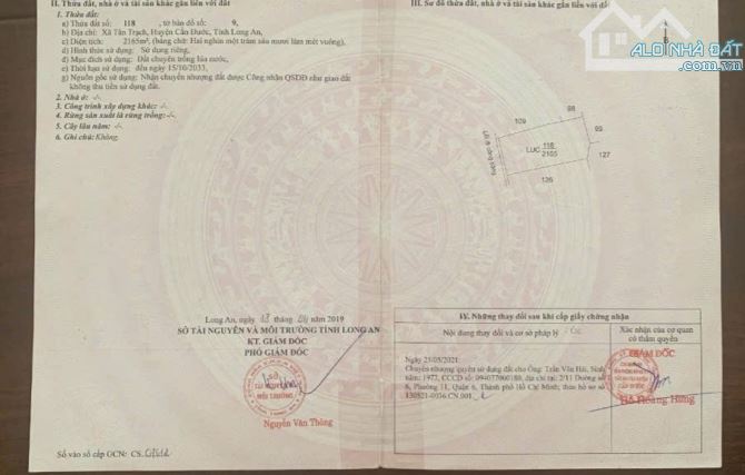 1085M2 ĐẤT  LÚA CÓ 239M2 THỔ CƯ CẶP BÊN ỦY BAN XÃ TÂN TRẠCH - 4