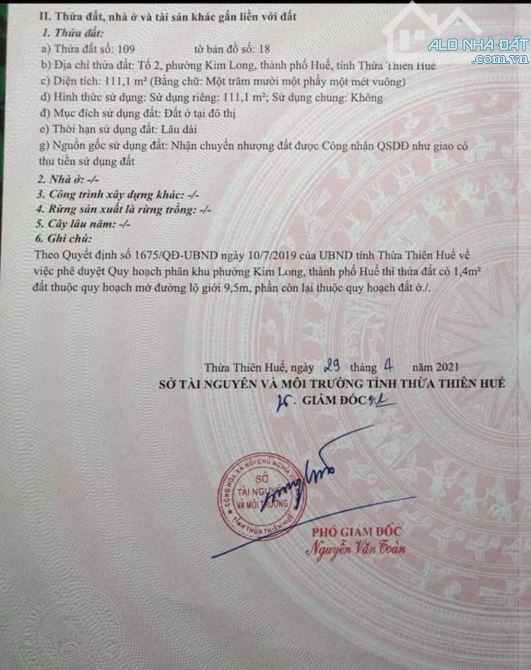 BÁN ĐẤT KIM LONG ĐƯỜNG RỘNG GẦN CHỢ TRƯỜNG HỌC - 5